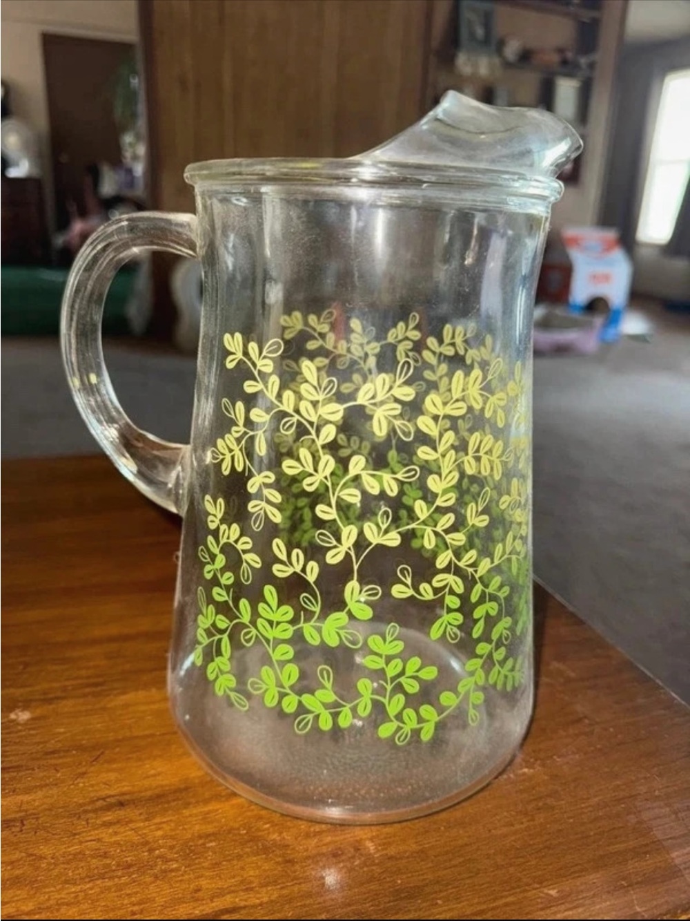 Vintage 1970s glass pitcher